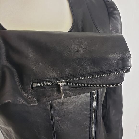 Joie Derica Black Lamb Leather Motorcycle Jacket Size Small* - Picture 6 of 12